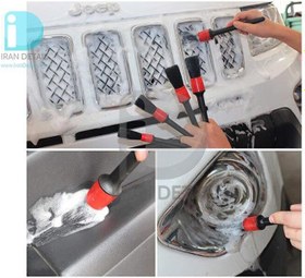 تصویر کیت 5 عددی فرچه دیتیلینگ اس جی سی بی مدل SCGB bristle sturdily car cleaner detailing brush 