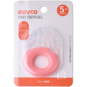 تصویر دندانگیر دسته دار سر سیلیکونی طرح انگور 5+ماه روکو Rovco Rovco silicone teether with grape design 5+ code: RK3340/1