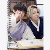 تصویر دفتر لغت ۵۰ برگ خندالو طرح تهیونگ و جونگ کوک BTS 