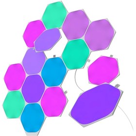 تصویر پنل هوشمند روشنایی 15 تکه نانولیف مدل Nanoleaf Hexagon Starter Kit 