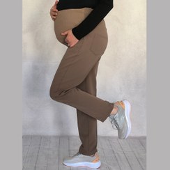 تصویر شلوار بارداری راسته جنس کرپ کش مدل اداری و مجلسی 