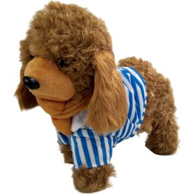 تصویر عروسک مدل سگ موزیکال طول 30 سانتی‌متر 