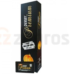 تصویر تیغ اصلاح دربی مدل premium بسته 100 عددی ( ترکیه ) 