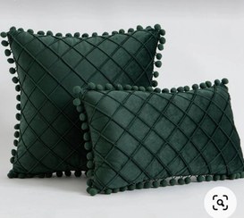 تصویر کاور کوسن مخمل پوم پوم لمسه 