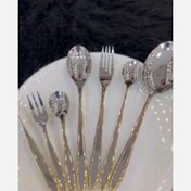 تصویر سرویس قاشق و چنگال یونیک ۱۲۰ پارچه استیل مناسب ۲۴ نفر 