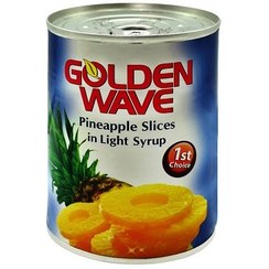 تصویر کمپوت آناناس گلدن ویو ۵۶۵ گرم بزرگ اورجینال تایلندی ا Golden wave Golden wave