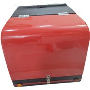 تصویر باکس پیک موتوری مدل درب از بالا - دارای رنگ بندی Motor courier box model door from above