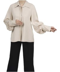 تصویر شومیز زنانه لینن کرم سرژه Serge کد 207374 