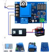 تصویر ماژول کنترل شارژ باتری ups و اتومبیل ،دیجیتال و قابل تنظیم دقیق ولتاژ شارژ بیشینه و کمینه Battery charger 30a automatically and digital