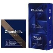 تصویر کاندوم چرچیلز مدل Cool Ice بسته 12 عددی به همراه کاندوم چرچیلز مدل Ultra Lubricant بسته 3 عددی 