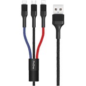 تصویر کابل تبدیل USB به USB-C / microUSB / لایتنینگ پرووان مدل PCC280 طول 1 متر 