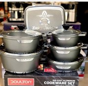 تصویر سرویس قابلمه دالتون ۱۲ پارچه مشکی و طوسی 