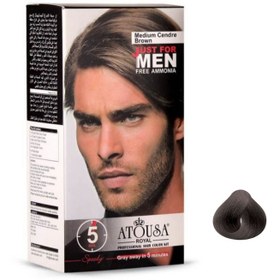 تصویر کیت رنگ موی مخصوص آقایان رنگ 04-قهوه ای تیره آتوسا رویال ا Atousa Royal Men Hair Color Kit Atousa Royal Men Hair Color Kit