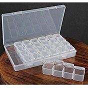 تصویر Genel Markalar 28 قسمت (7 4 قطعه) جعبه مهره Miyuki 10.5*17*2.5 سانتی متر (با پوشش قفل) Genel Markalar 28 Bölmeli ( 7 Tane 4'lü ) Miyuki Boncuk Kutusu 10.5*17*2.5 Cm (KİLİT KAPAKLI)