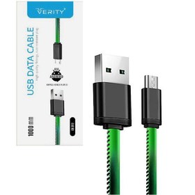 تصویر کابل میکرو یو اس بی Verity CB3112 1m با روکش چرمی Verity CB3112 1m MicroUSB Data & Charging Cable