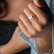 تصویر انگشتر طلا زنانه مینیمال پاپیون کدA52 
