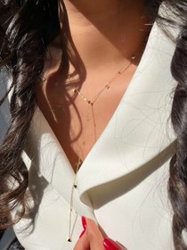 تصویر گردنبند مثلث ظریف طلایی 