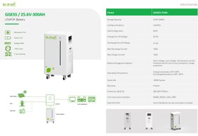 تصویر باتری لیتیومی 300 آمپر ساعت 25.6 ولت برند Go Green مدل GGESS-7kWh 