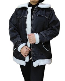 تصویر کاپشن جین سایز ۳۶ 