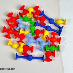 تصویر اسباب بازی مولکول های چسبنده ۲۵ عددی سیلیکونی 