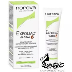 تصویر کرم ضد جوش 6 Exfoliac GLOBAL اکسفولیاک گلوبال 30 ldg نوروا 