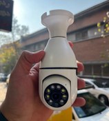 تصویر دوربین لامپی چرخش 360 شبکه وای فای کنترل دور 