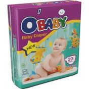 تصویر پوشک معمولی سایز بزرگ OBABY(20 عددی) 