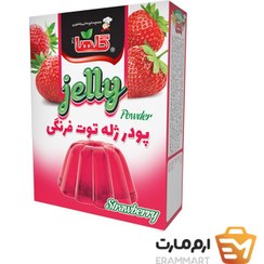 تصویر پودرژله توت فرنگی - 100 گرم(جعبه) گلها 