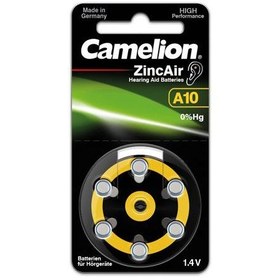 تصویر باتری سمعک کملیون مدل A10 بسته 6 عددی camelion A10