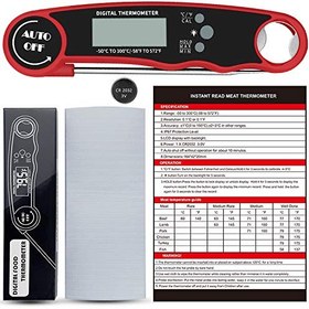 Meat Thermometer Digital Read in time with Backlight and Calibration  Function with Magnet and Corkscrew IP67 Super Waterproof