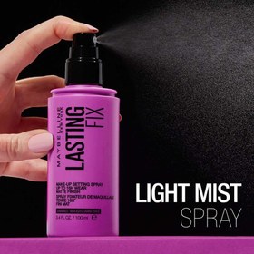 تصویر اسپری تثبیت کننده آرایش لستینگ میبلین ا Lasting fix Makeup spray Maybelline Lasting fix Makeup spray Maybelline