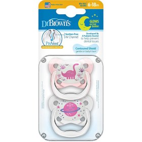 تصویر پستانك اورتودنسی دكتر براونز دو عددی Dr Browns Double Pacifier Orthodontic