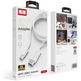 تصویر کابل انتقال تصویر گوشی به تلویزیون Earldom ET-W32 Cable Earldom ET-W32, Type-C - HDMI 4K, 2м , White