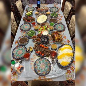 تصویر سرویس غذاخوری میناکاری 6 نفره کد 1091 