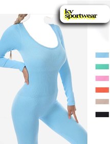 تصویر اورال سیملس اورجینال ورزشی زنانه کد 002 Original seamless sports overalls for women code 002