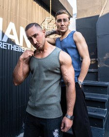 تصویر رکابی حلقه ای تنک تاپ سنگ شور سبز ساده 