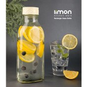 تصویر بطری آب چهارگوش لیمون کد 1064 