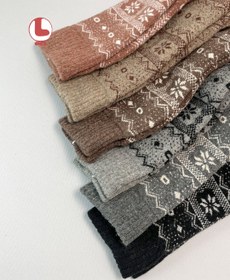 تصویر جوراب زنانه پشمی زیر زانو COCO & HANA طرح سنتی COCO & HANA Socks