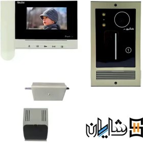 تصویر پک کامل آیفون تصویری تک واحدی کالیوز S72 با پنل نگار کارتی Complete pack of 1unit video camera calluse S72 with Negar Karti panel