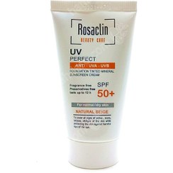 تصویر ضد آفتاب رزاکلین spf 50 + مخصوص پست خشک رنگ بژ طبیعی 