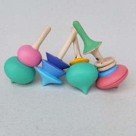 تصویر فرفره چوبی رنگی ۱۰۹ 