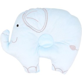 تصویر بالش فرم دهی سر نوزاد مدل فیل رنگ آبی 