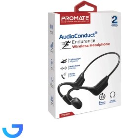 تصویر هدفون بلوتوث پرومیت مدل RIPPLE با امکان پخش صدا از استخوان صورت - رنگ مشکی AudioConduct® Endurance Wireless Headphone- Black