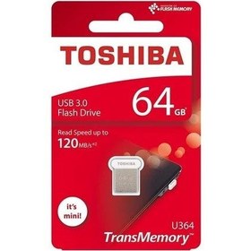 تصویر فلش مموری توشیبا مدل TransMemory U364 Miniظرفیت 64 گیگابایت Toshiba TransMemory U364 Mini Flash Memory - 64GB