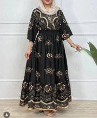 تصویر پیراهن ساحلی زنانه طرح گل سایز فری 