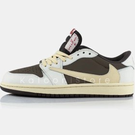 تصویر کتونی جردن تراویس مانستر سایز ۴۲ NIKE AIR JORDAN 1 LOW TRAVIS SCOTT MEDIUM OLIVE