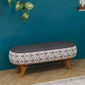 تصویر پاف نیمکتی طرح هیرمند - 120 / خود رنگ 