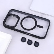 تصویر قاب و کاور مگ سیف استندشو با محافظ لنز رینگی آیفون 16 پرو 