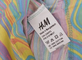 تصویر تیشرت نخ پنبه اچ اند ام اصلی قواره دار بنگلادشی T-shirt H&M