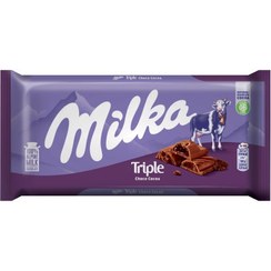 تصویر Milka شکلات شیری تریپل چوکو کاکاو 90 گرمی میلکا 